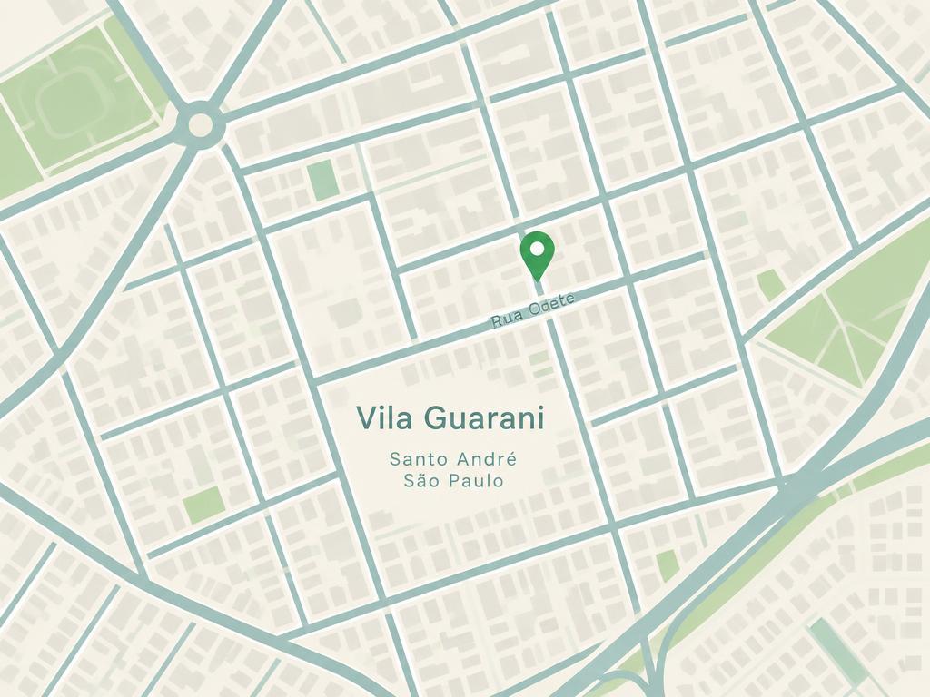 Mapa ilustrado da Vila Guarani em Santo André